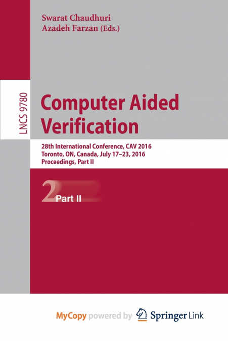 Computer Aided Verification