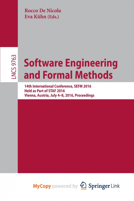 Software Engineering and Formal Methods