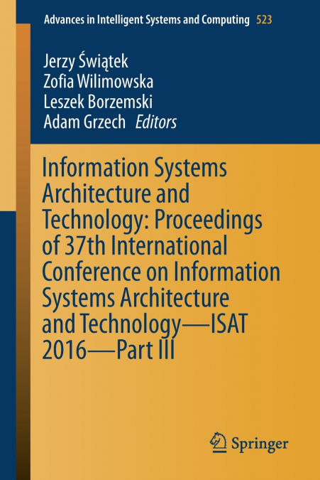 Information Systems Architecture and Technology