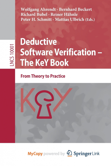 Deductive Software Verification - The KeY Book