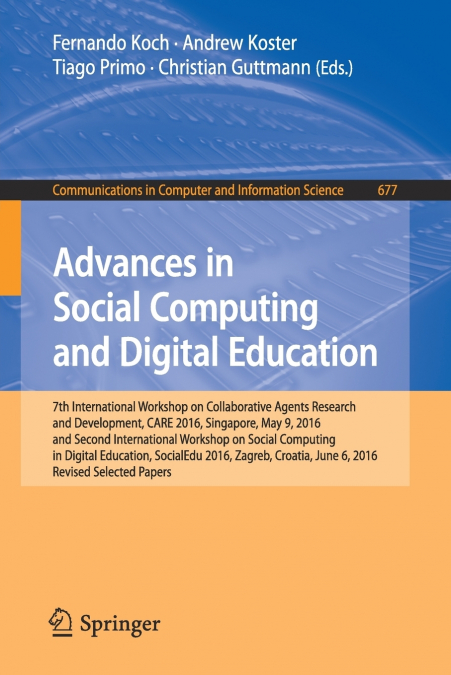 Advances in Social Computing and Digital Education