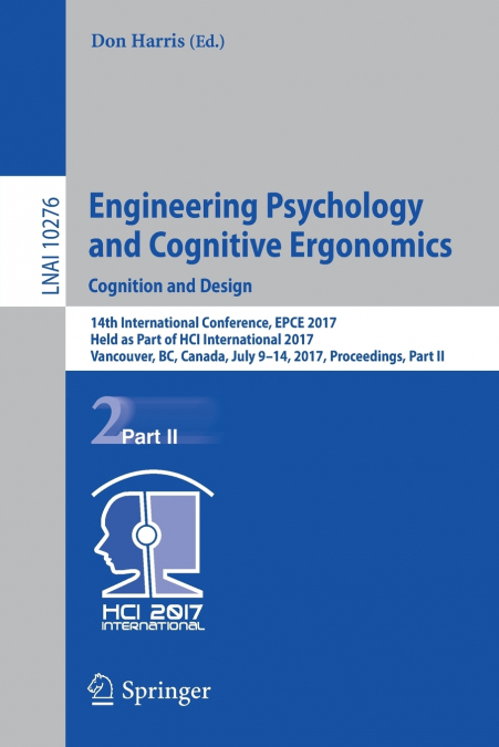 Engineering Psychology and Cognitive Ergonomics