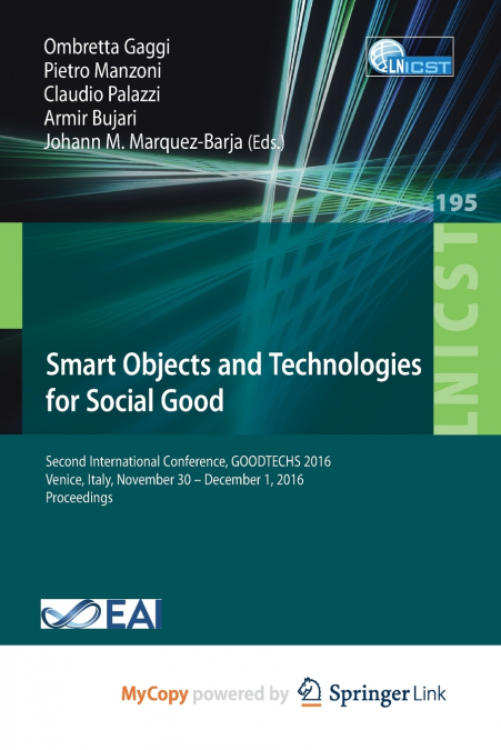 Smart Objects and Technologies for Social Good