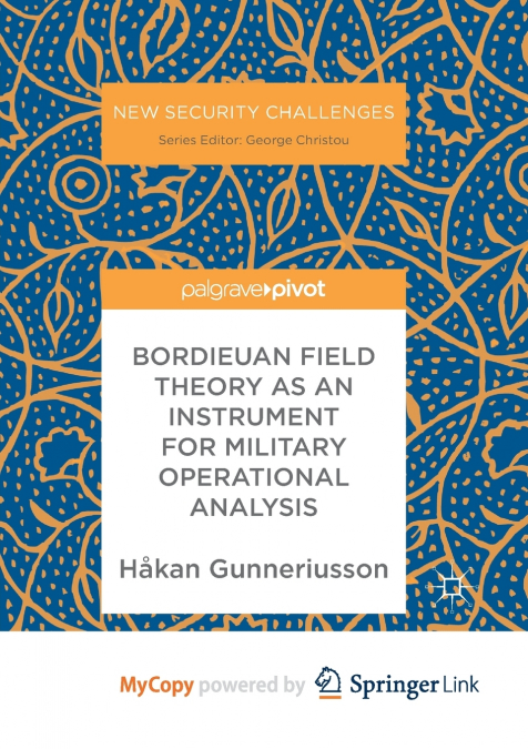 Bordieuan Field Theory as an Instrument for Military Operational Analysis