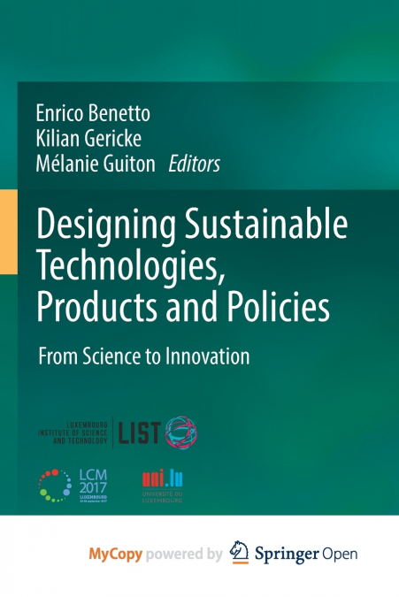 Designing Sustainable Technologies, Products and Policies