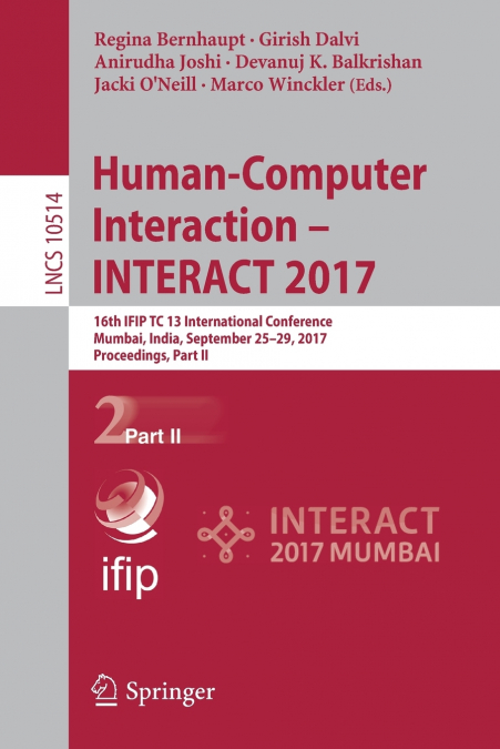 Human-Computer Interaction - INTERACT 2017