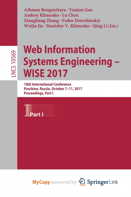 Web Information Systems Engineering - WISE 2017