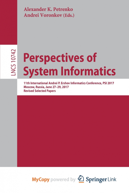 Perspectives of System Informatics
