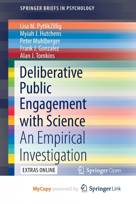 Deliberative Public Engagement with Science