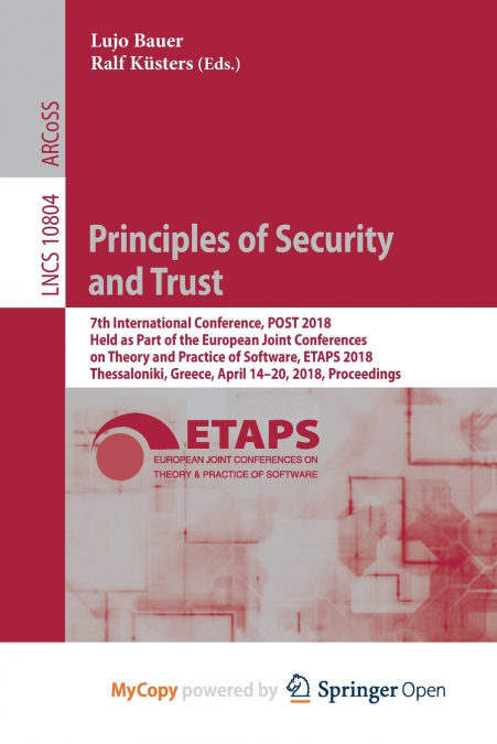 Principles of Security and Trust
