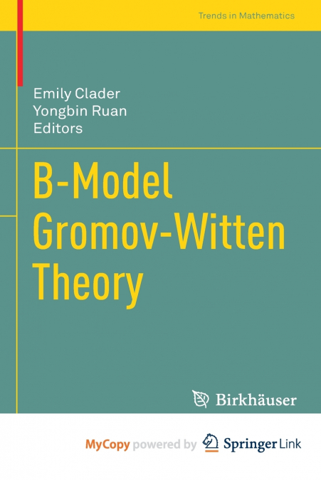 B-Model Gromov-Witten Theory