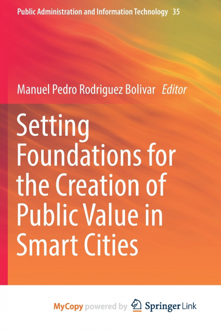 Setting Foundations for the Creation of Public Value in Smart Cities
