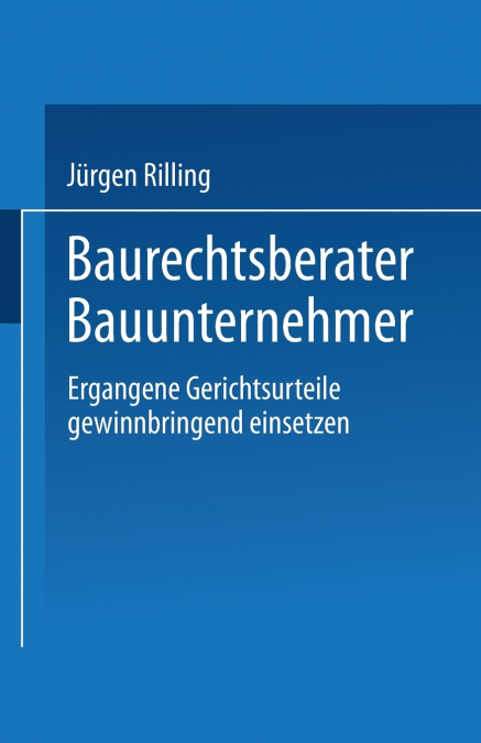 Baurechtsberater Bauunternehmer