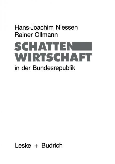Schattenwirtschaft in der Bundesrepublik