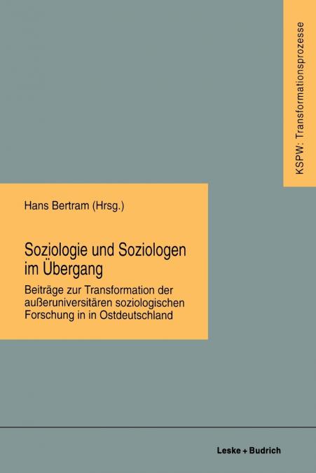 Soziologie Und Soziologen Im Ubergang