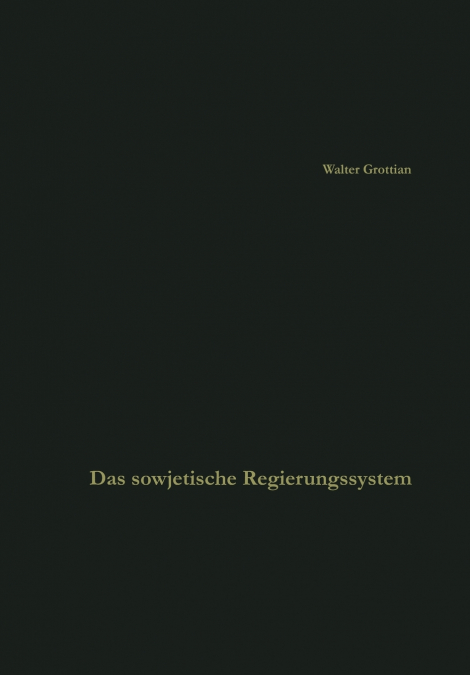 Das sowjetische Regierungssystem