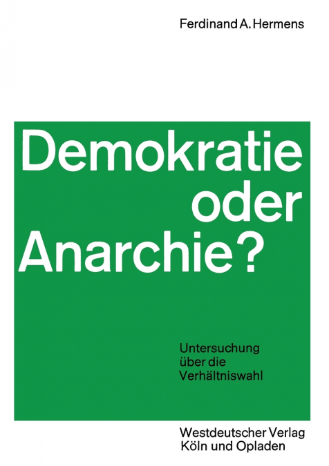 Demokratie oder Anarchie?