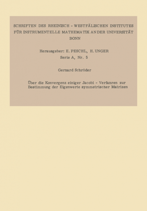 Über die Konvergenz einiger Jacobi-Verfahren zur Bestimmung der Eigenwerte symmetrischer Matrizen