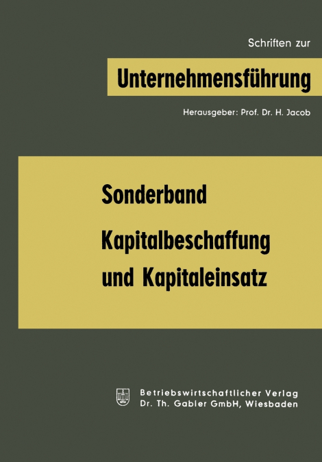 Kapitalbeschaffung Und Kapitaleinsatz