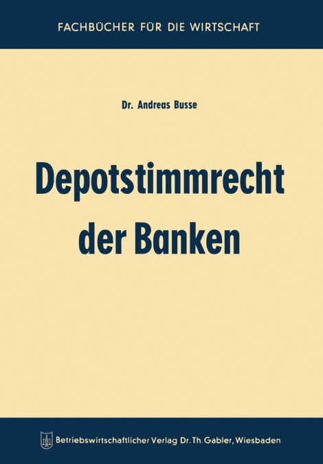 Depotstimmrecht der Banken
