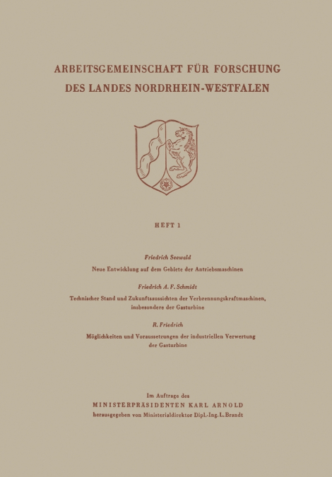 Arbeitsgemeinschaft Fur Forschung Des Landes Nordrhein-Wesfalen