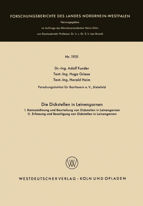 Die Dickstellen in Leinengarnen