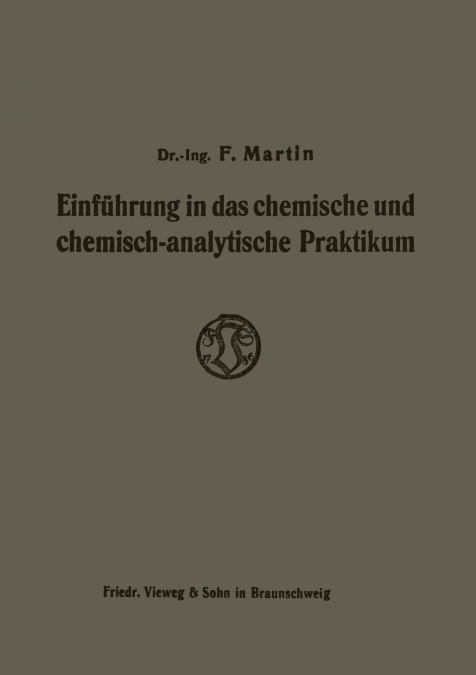 Einführung in das chemische und chemisch-analytische Praktikum
