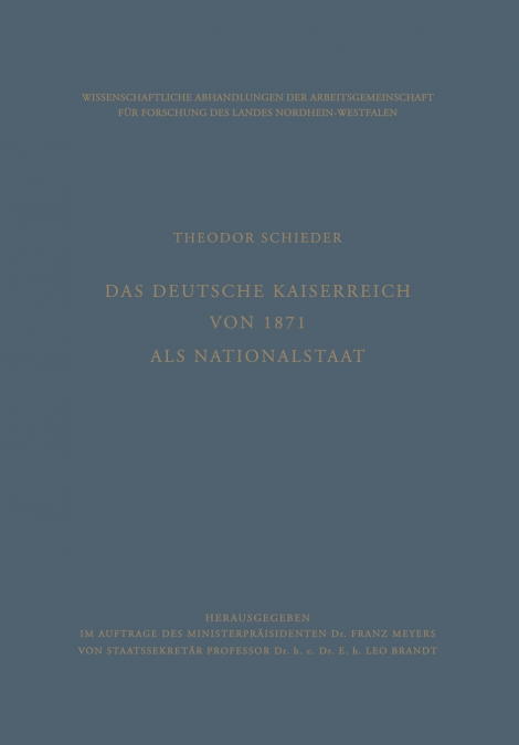 Das Deutsche Kaiserreich von 1871 als Nationalstaat