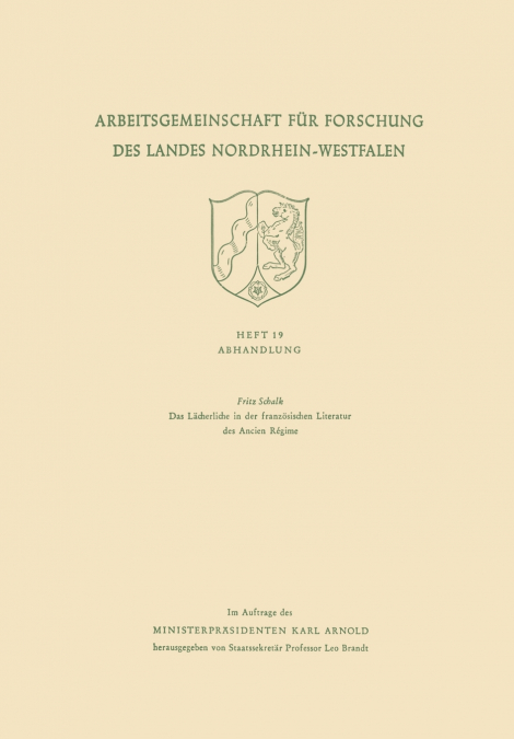 Das Lächerliche in der französischen Literatur des Ancien Régime