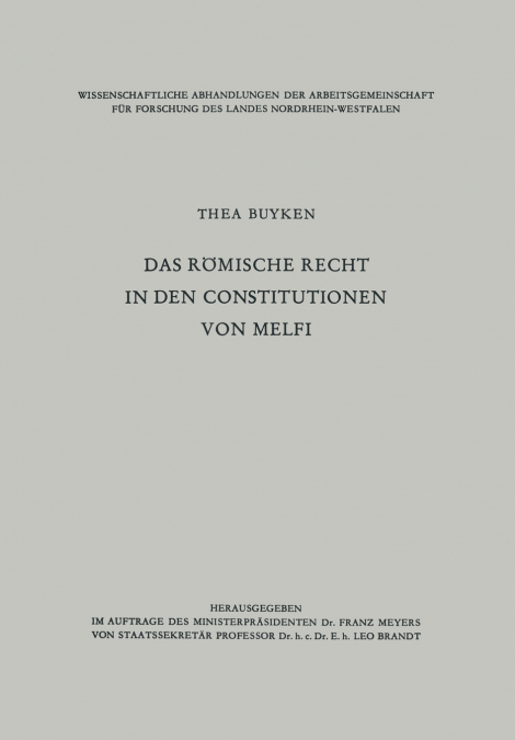 Das römische Recht in den Constitutionen von Melfi