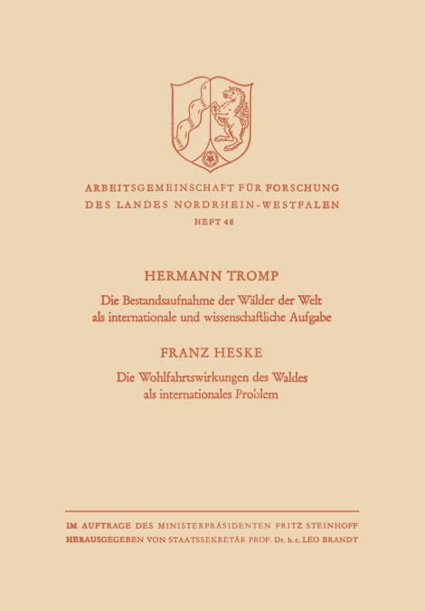 Die Bestandsaufnahme Der Walder Der Welt ALS Internationale Und Wissenschaftliche Aufgabe
