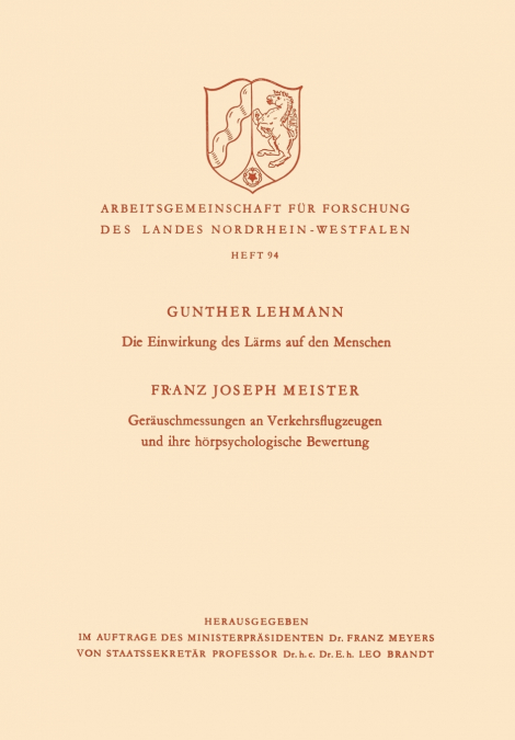 Die Einwirkung des Lärms auf den Menschen