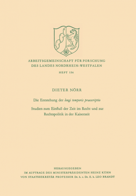 Die Entstehung der longi temporis praescriptio