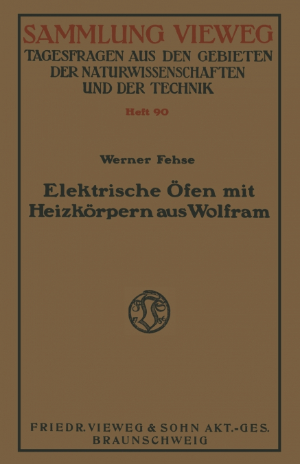 Elektrische Öfen mit Heizkörpern aus Wolfram