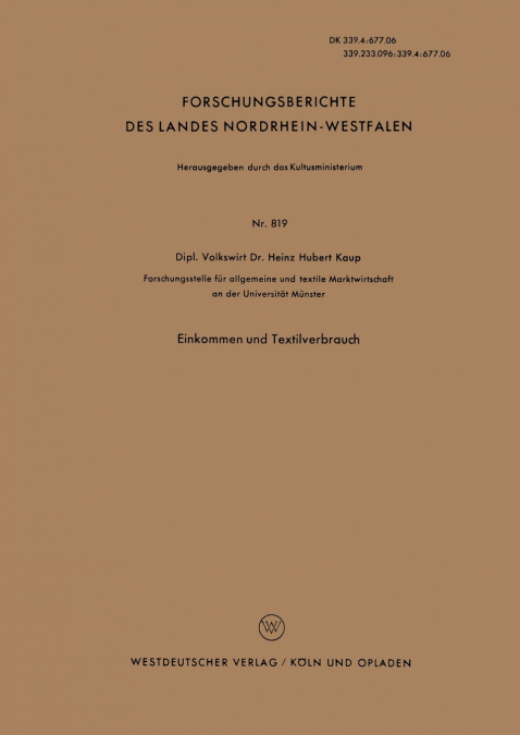 Einkommen Und Textilverbrauch