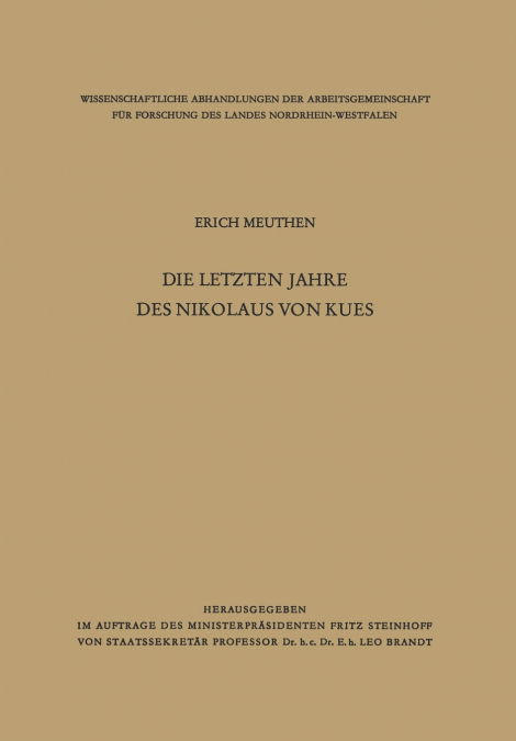 Die letzten Jahre des Nikolaus von Kues