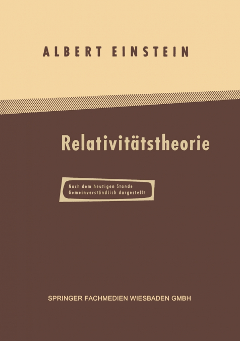 Uber Die Spezielle Und Allgemeine Relativitatstheorie