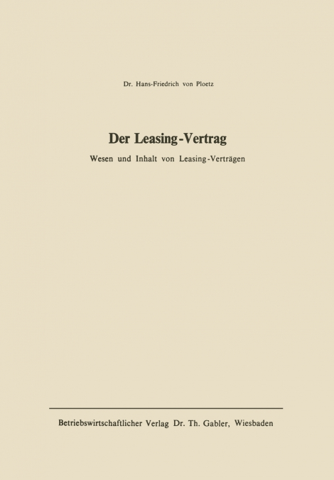 Der Leasing-Vertrag