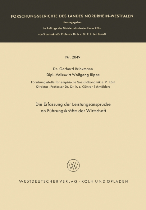Die Erfassung der Leistungsansprüche an Führungskräfte der Wirtschaft