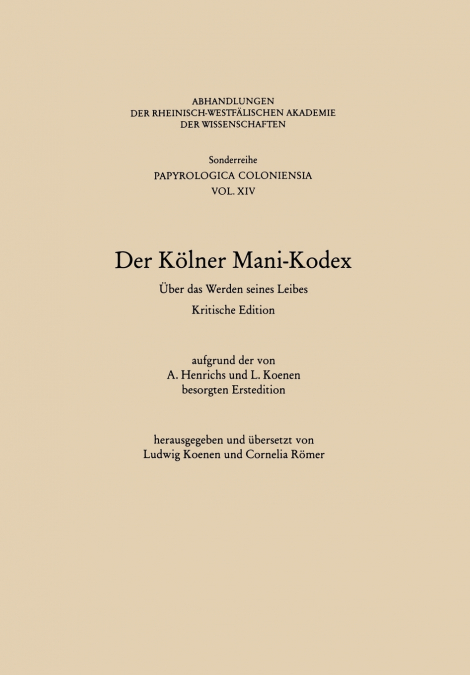 Der Kölner Mani-Kodex