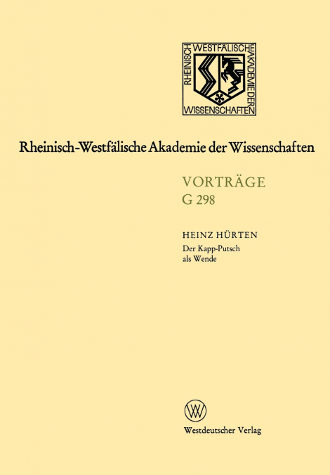 Der Kapp-Putsch ALS Wende