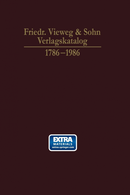 Friedr. Vieweg & Sohn Verlagskatalog