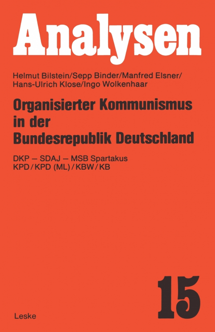 Organisierter Kommunismus in Der Bundesrepublik Deutschland