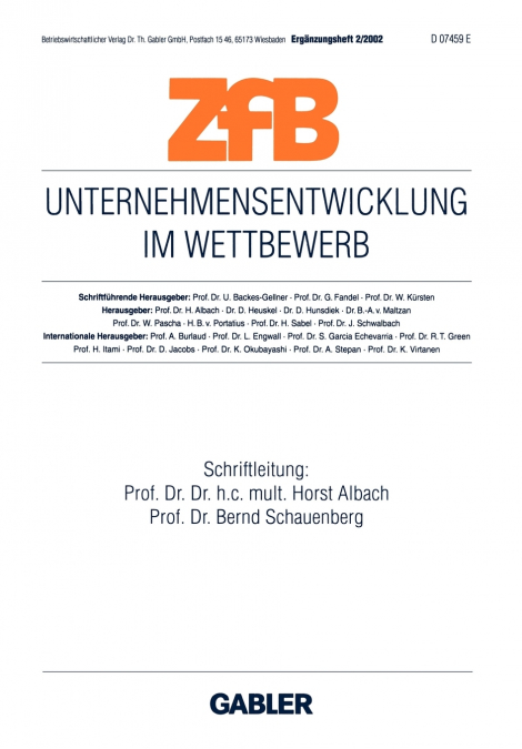 Unternehmensentwicklung im Wettbewerb