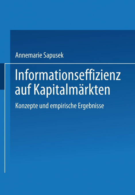 Informationseffizienz auf Kapitalmärkten