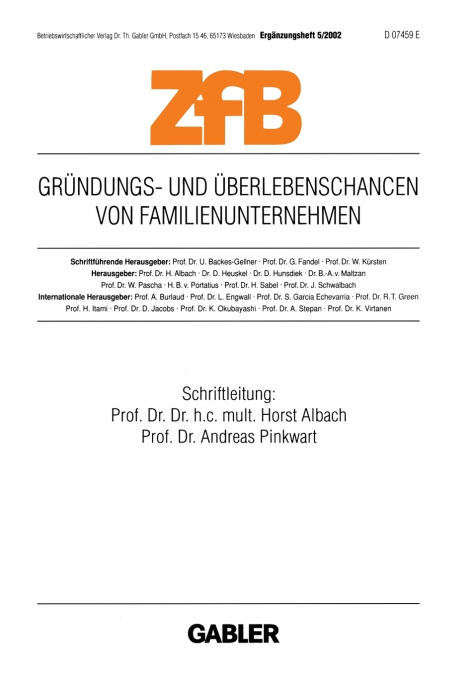 Gründungs- und Überlebenschancen von Familienunternehmen