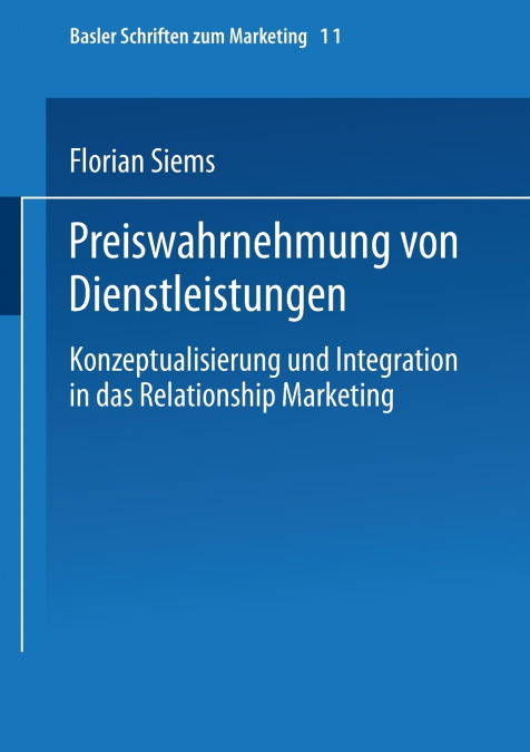 Preiswahrnehmung von Dienstleistungen