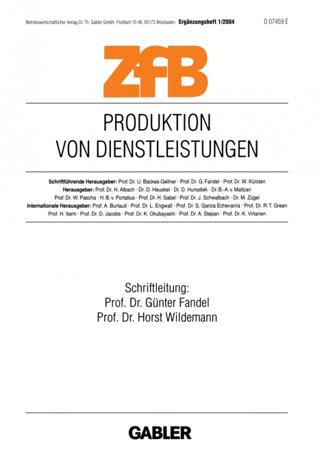 Produktion von Dienstleistungen
