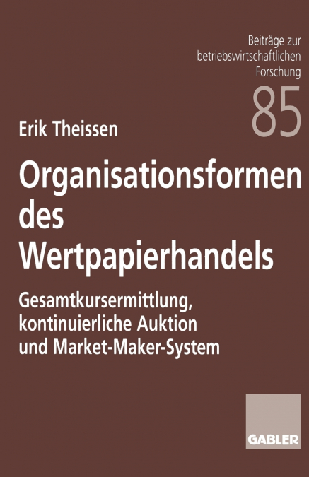Organisationsformen des Wertpapierhandels