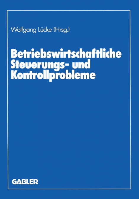 Betriebswirtschaftliche Steuerungs- und Kontrollprobleme